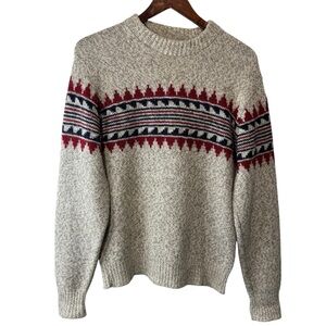 1980s Pendleton Wool Knit Sweater Striped Crew Neck Size Small 100% Wool